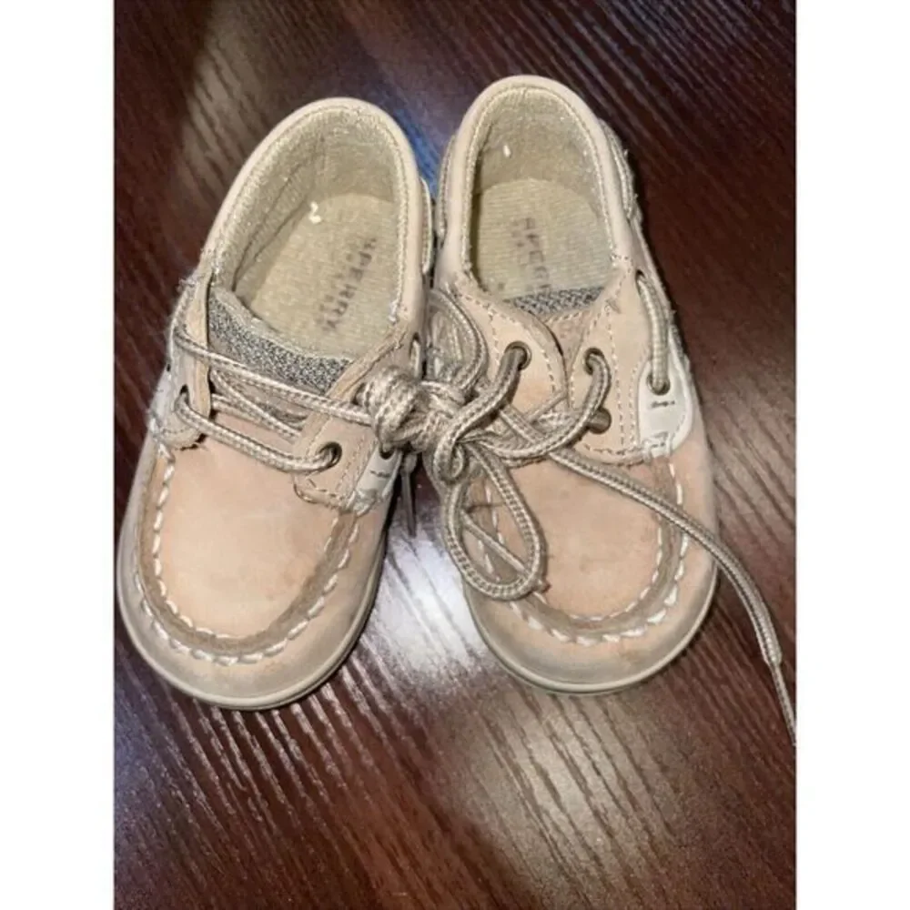 Beige Baby Boy‎ Sperry Leather Shoes 4M